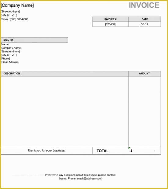 Easy Invoice Template Free Of Free Simple Basic Invoice Template Excel Pdf