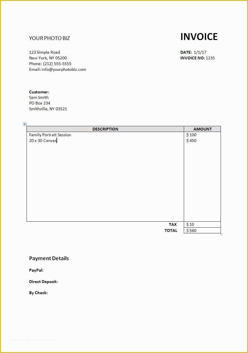 Easy Invoice Template Free Of Invoice Simple Invoice Design Inspiration