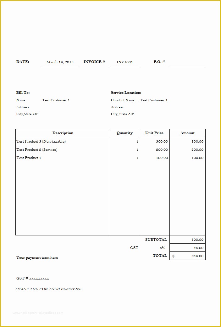 Easy Invoice Template Free Of Labor Invoicing Sample