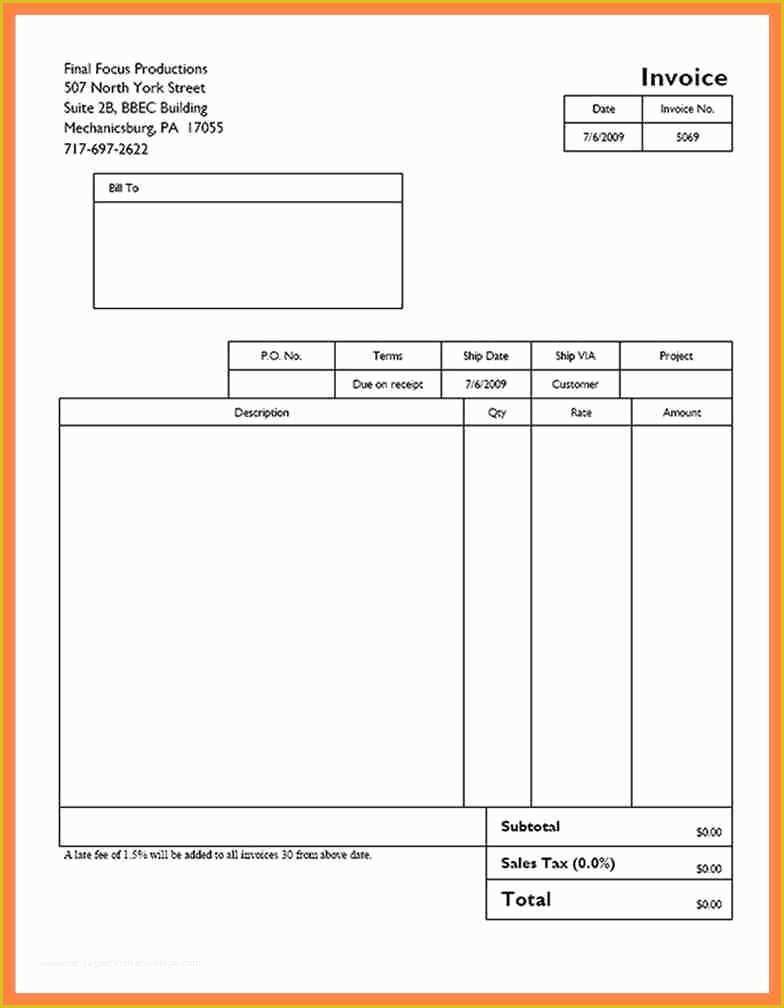 Easy Invoice Template Free Of Quickbooks Invoice Templates Invoice Template Ideas