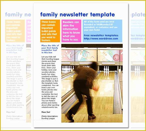 Easy Newsletter Templates Free Of 7 Family Newsletter Templates – Free Word Documents