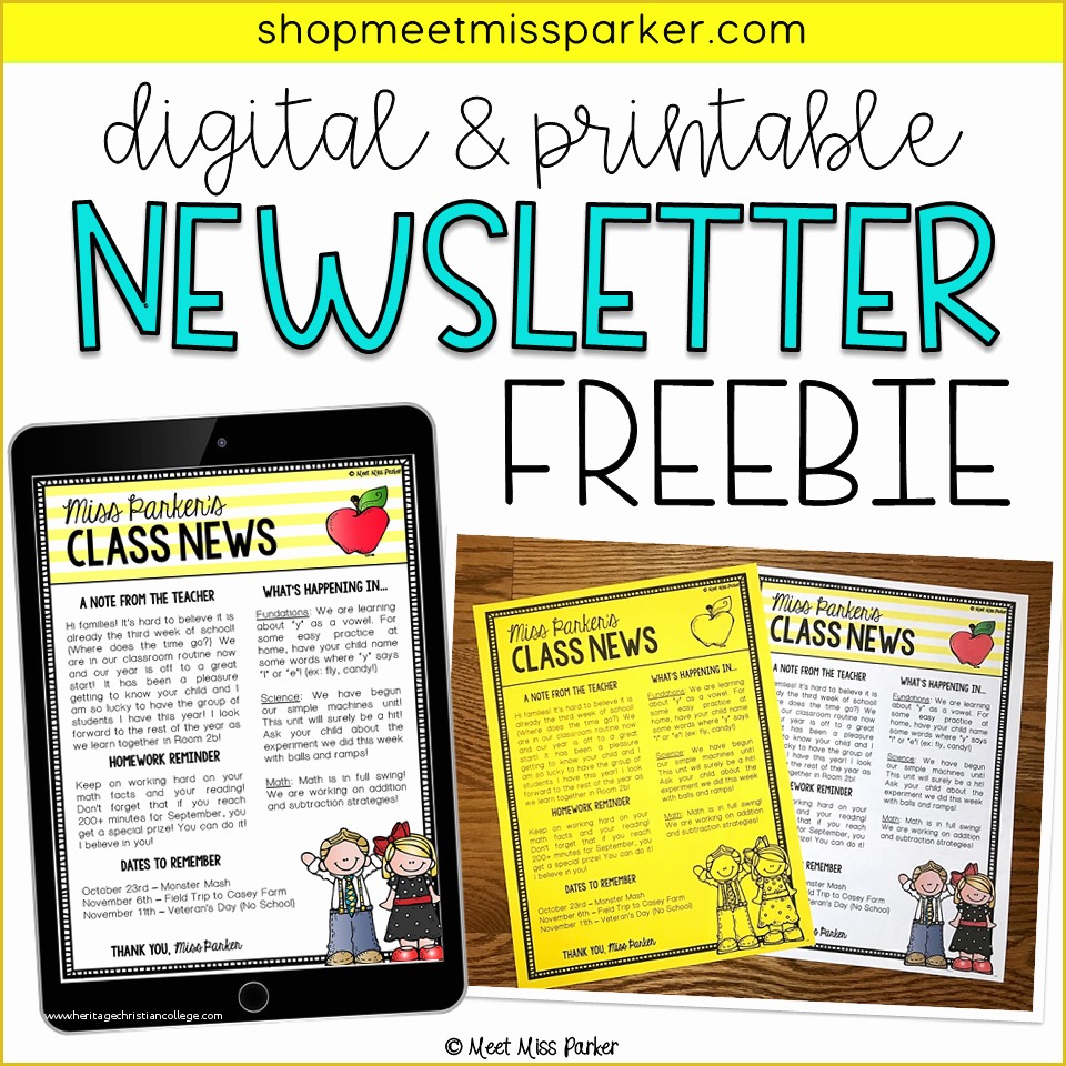 Easy Newsletter Templates Free Of Free Newsletter Template for Your Classroom This Editable