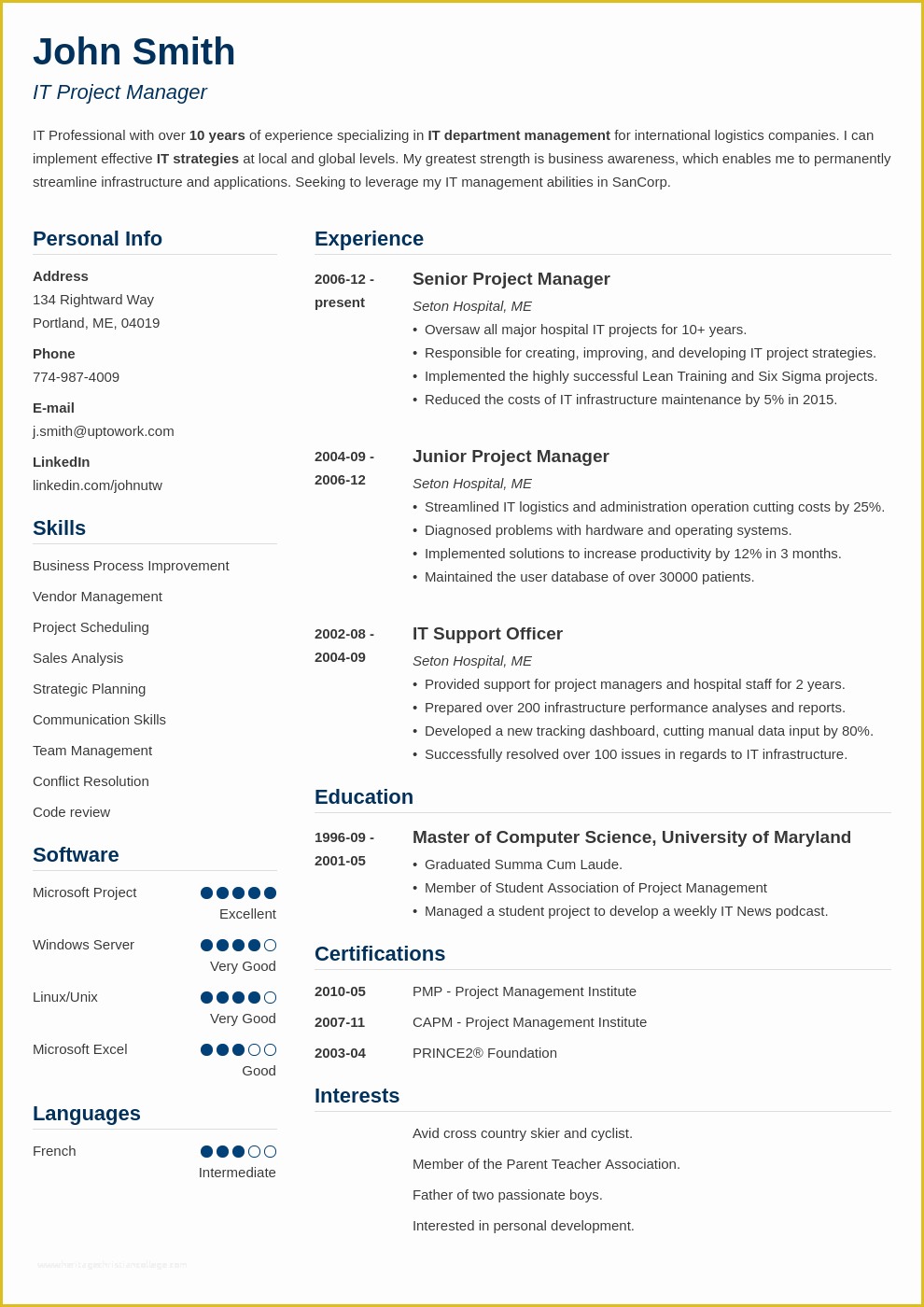 Easy Resume Template Free Of 20 Cv Templates Create A Professional Cv & Download In 5