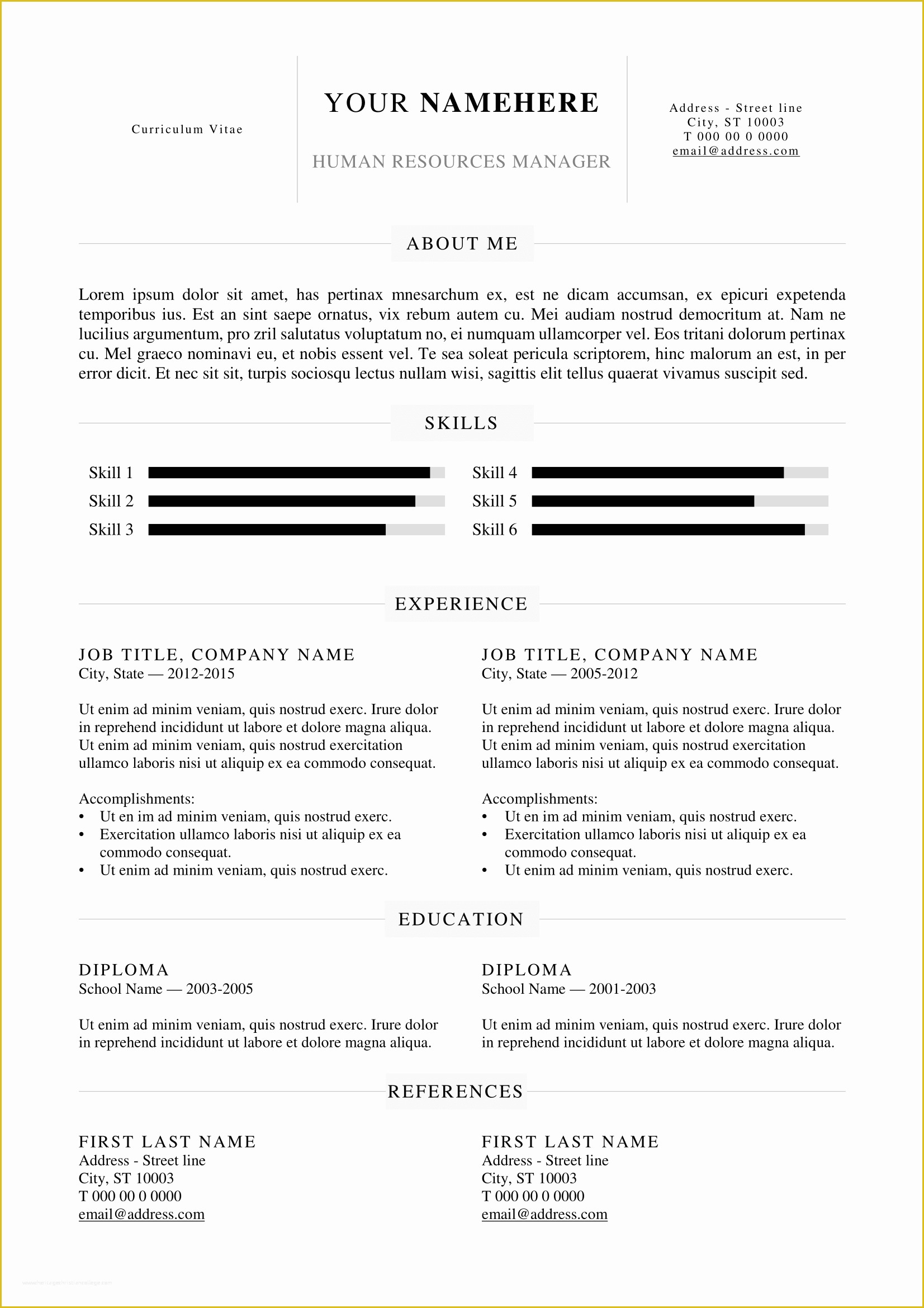 Easy Resume Template Free Of Kallio Simple Resume Word Template Docx