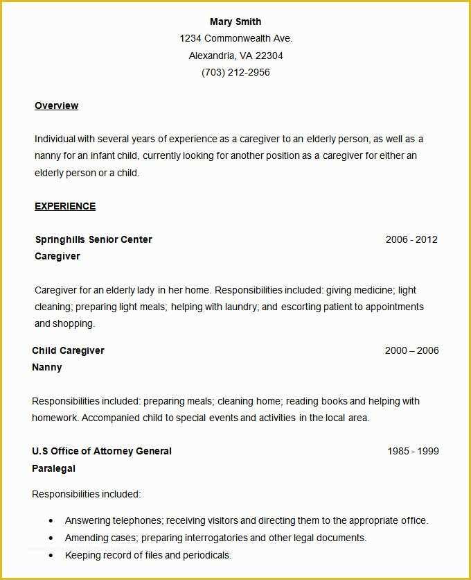 Easy Resume Template Free Of Microsoft Word Resume Template 49 Free
