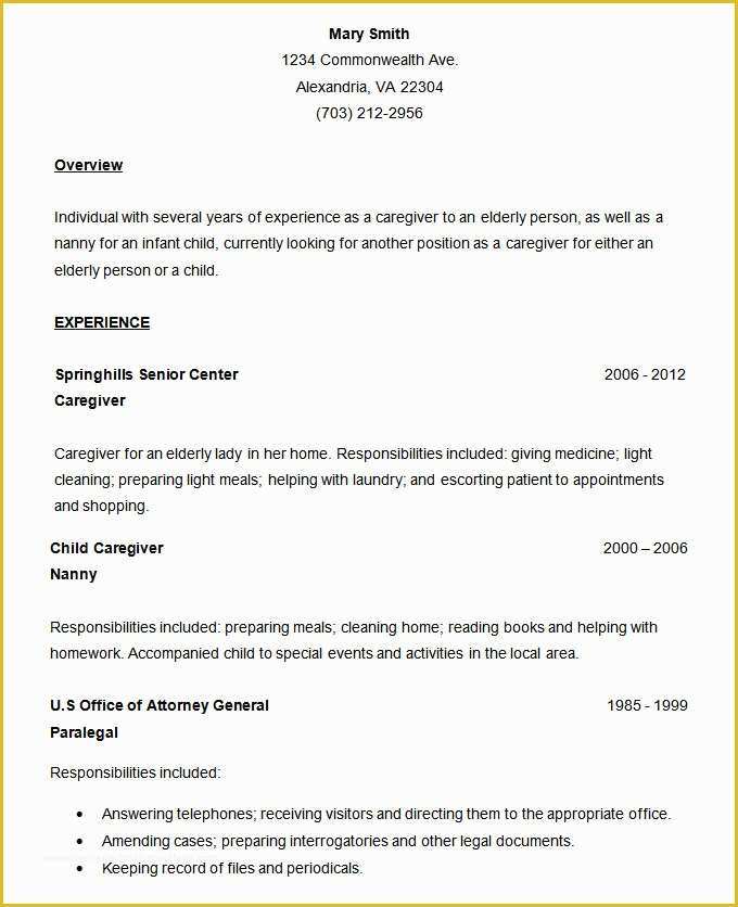 Easy Resume Template Free Of Microsoft Word Resume Template 49 Free Samples