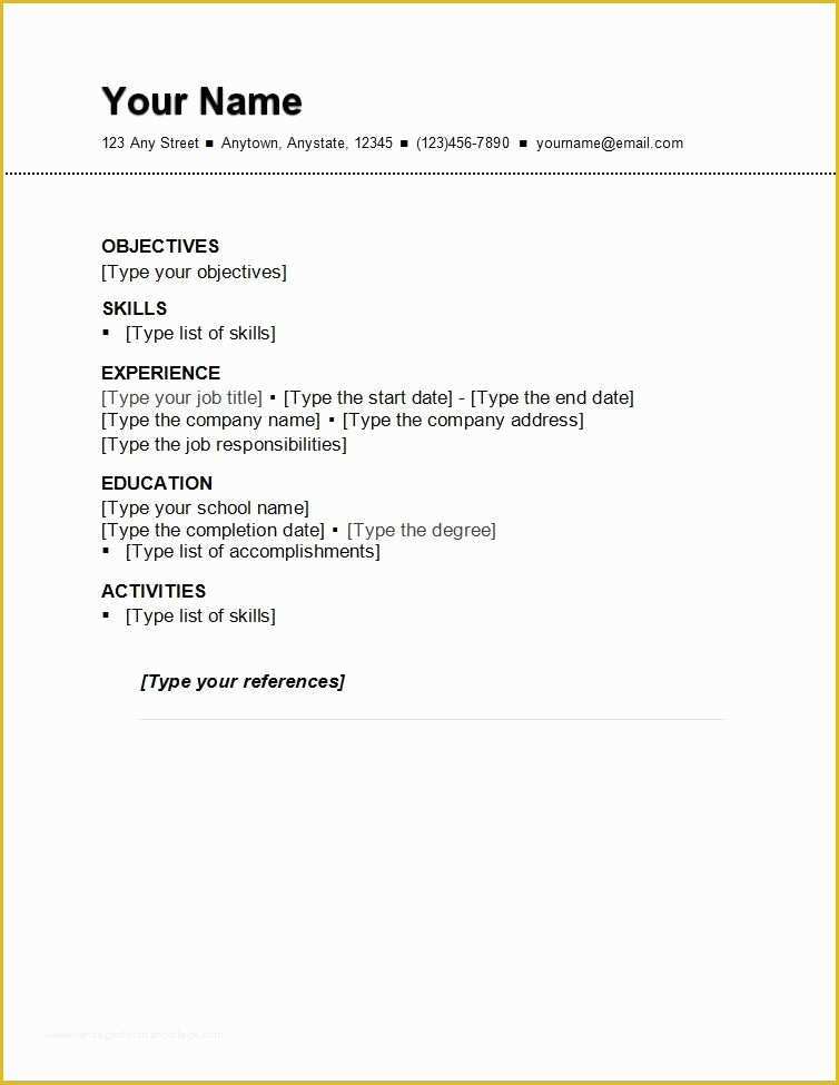 Easy Resume Template Free Of Pin by Career Bureau On Resume Templates