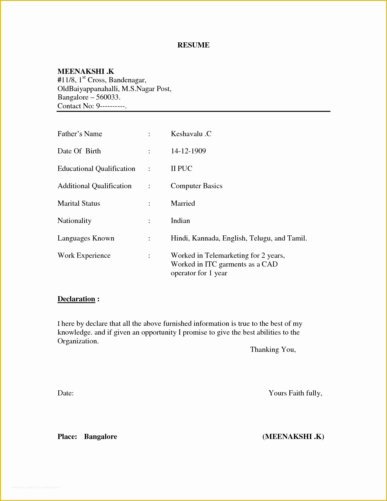 Easy Resume Template Free Of Pin by Jayantadebnath On Resume Fresher