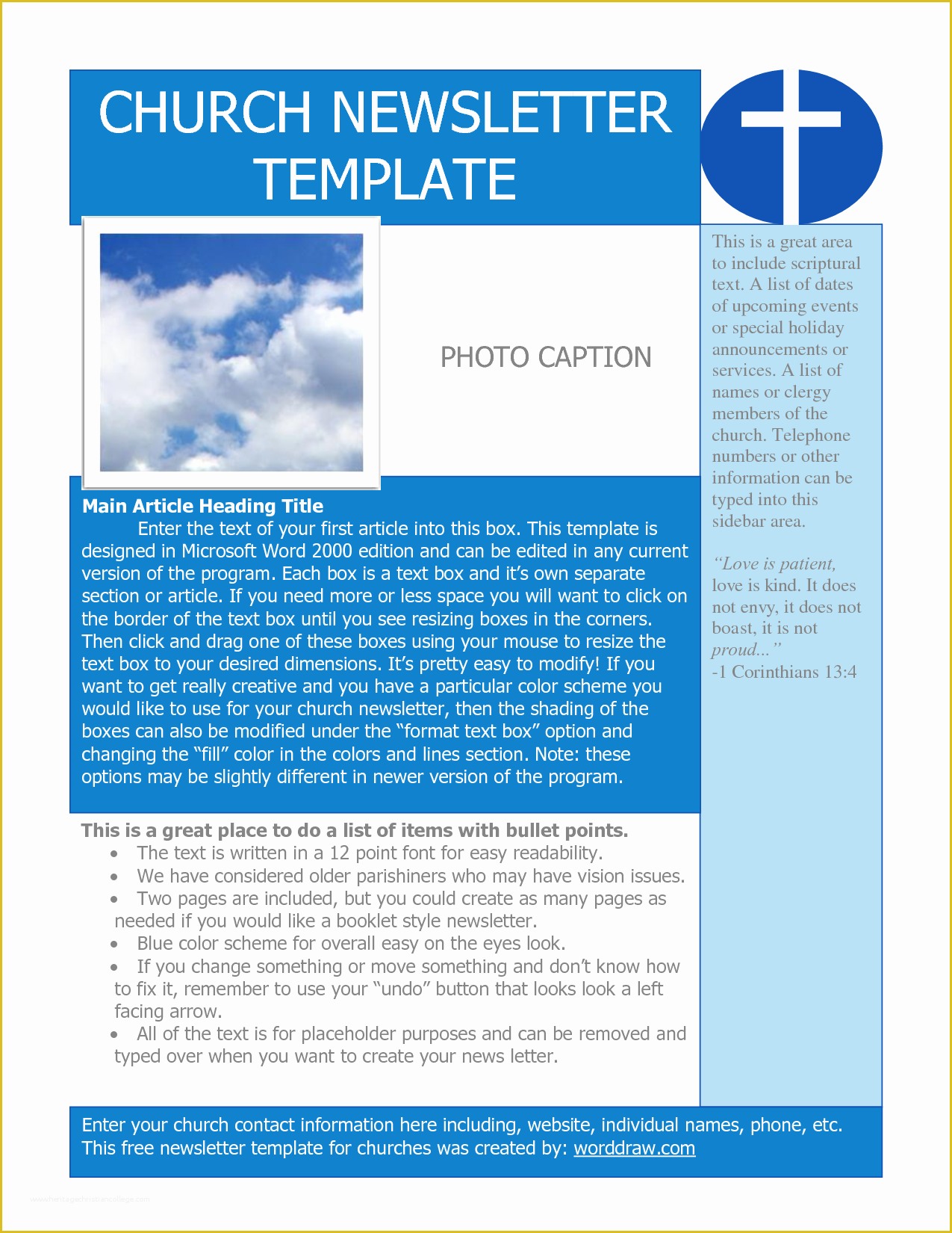 Easy to Use Newsletter Templates Free Of Best S Of Sample Church Templates Church