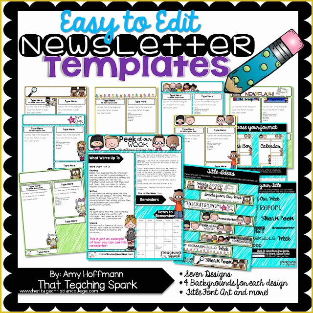 Easy to Use Newsletter Templates Free Of Editable Newsletter Pack and Winners that Teaching Spark