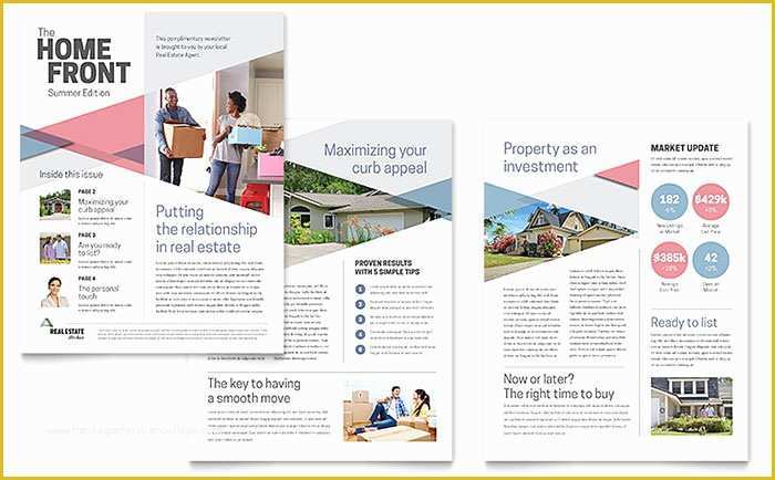 Easy to Use Newsletter Templates Free Of Realtor Newsletter Template Word &amp; Publisher
