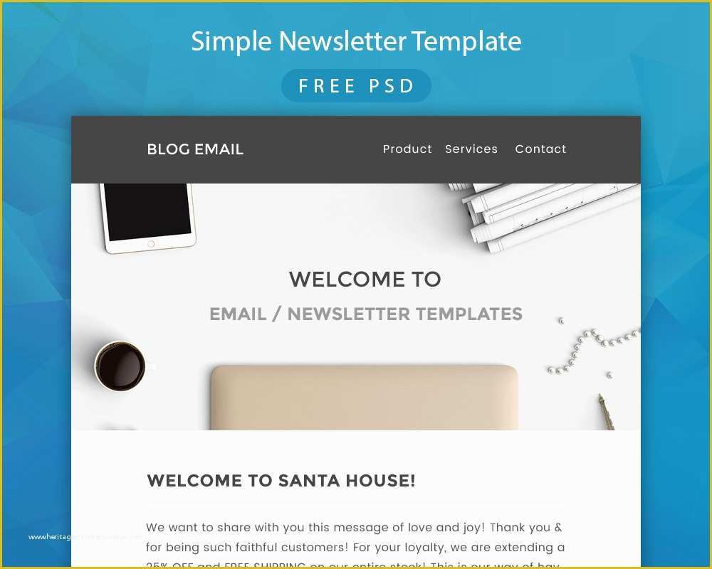 Easy to Use Newsletter Templates Free Of Simple Newsletter Template Free Psd Download Download Psd