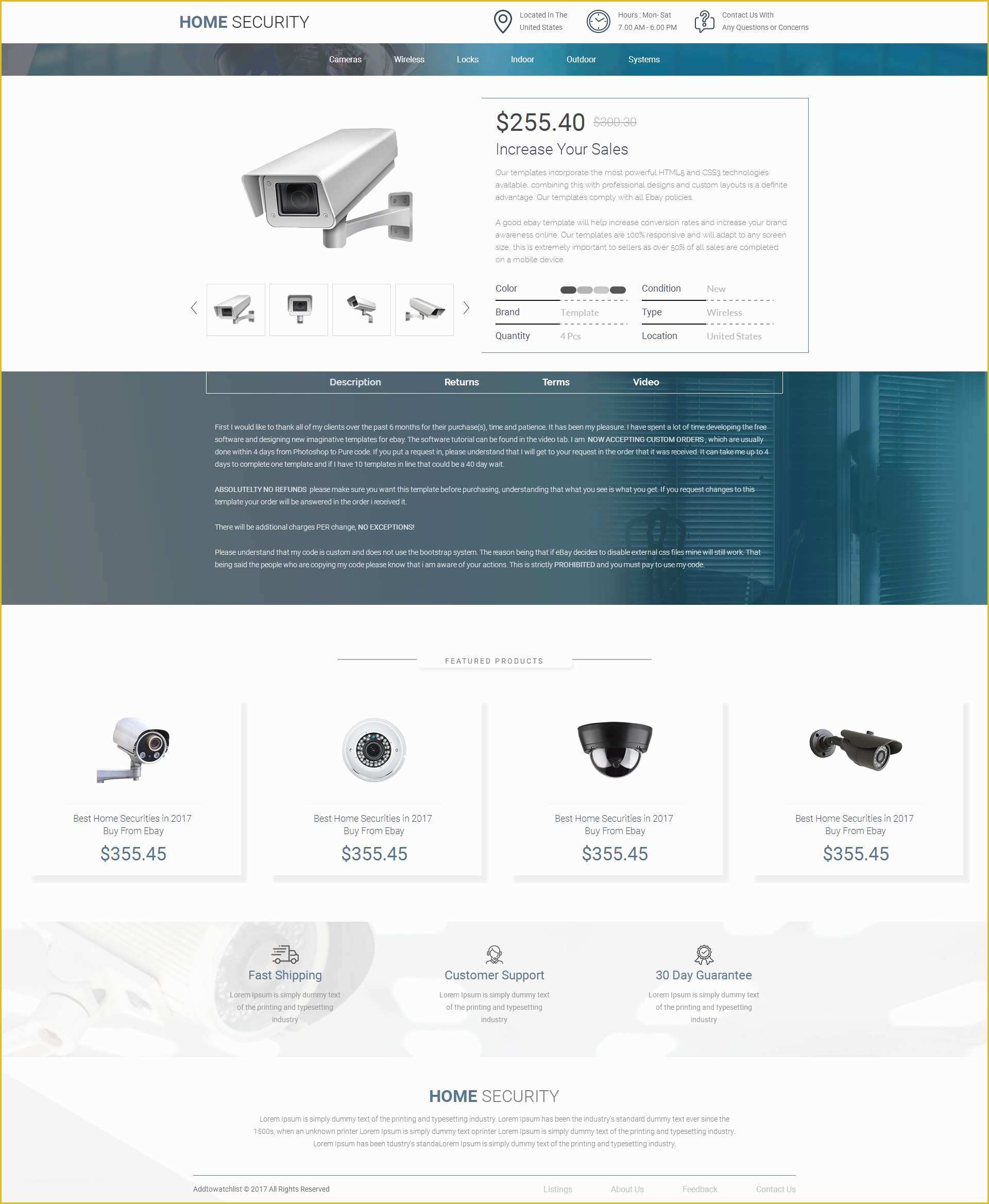 Ebay Description Template Free Of Beautiful Free Professional Ebay HTML Templates