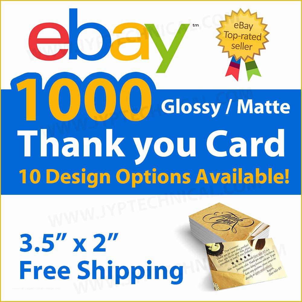 Ebay Selling Templates Free Of 1000 Ebay Seller Professional Thank You Business Cards