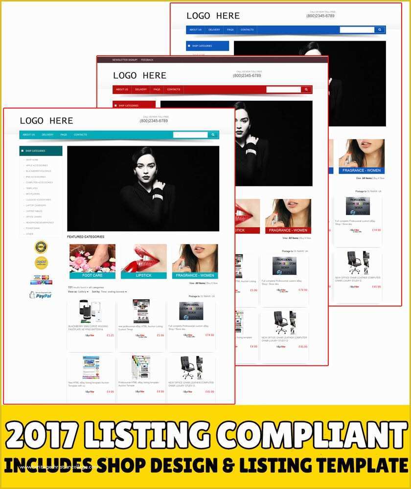 Ebay Store Templates Free Of Full Professional Ebay Shop Store Listing Template