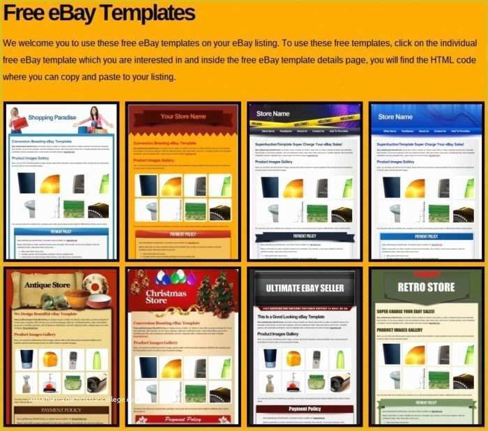 Ebay Template Creator Free Of Ebay Seller Description Template Templates Resume