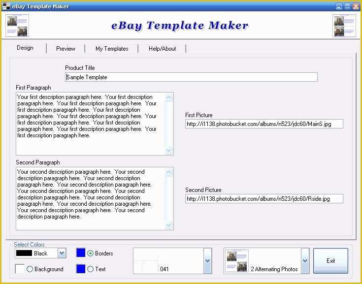 Ebay Template Creator Free Of Ebay Template Maker