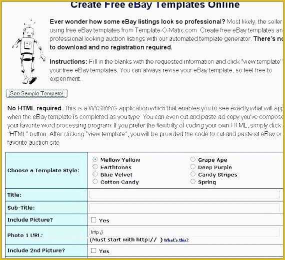 Ebay Template Creator Free Of Silent Auction Bid Sheet Templates