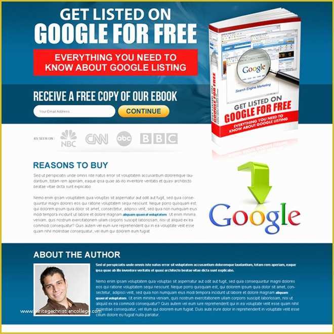 Ebook Landing Page Template Free Of E Book Landing Page Design Templates to Increase Ebook Sales