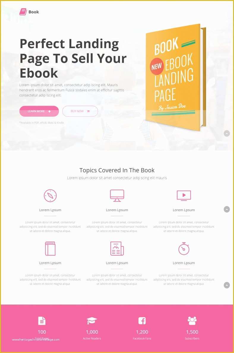 Ebook Landing Page Template Free Of Ebook Landing Page Templates &amp; themes