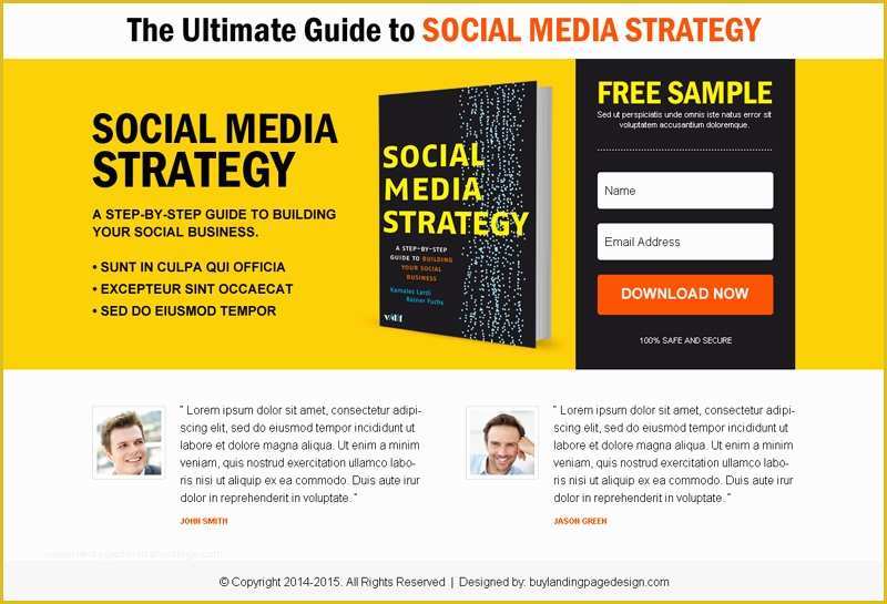 Ebook Landing Page Template Free Of Ebook Lead Capture Ppv 011