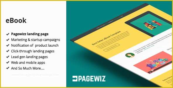 Ebook Landing Page Template Free Of Ebook Pagewiz Landing Page Template by Bogdan 09