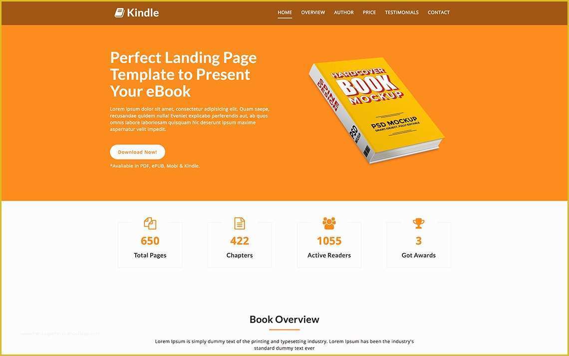 Ebook Landing Page Template Free Of Kindle Free Ebook Landing Page Template