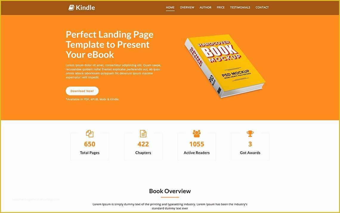 Ebook Landing Page Template Free Of Kindle Free Ebook Landing Page Template