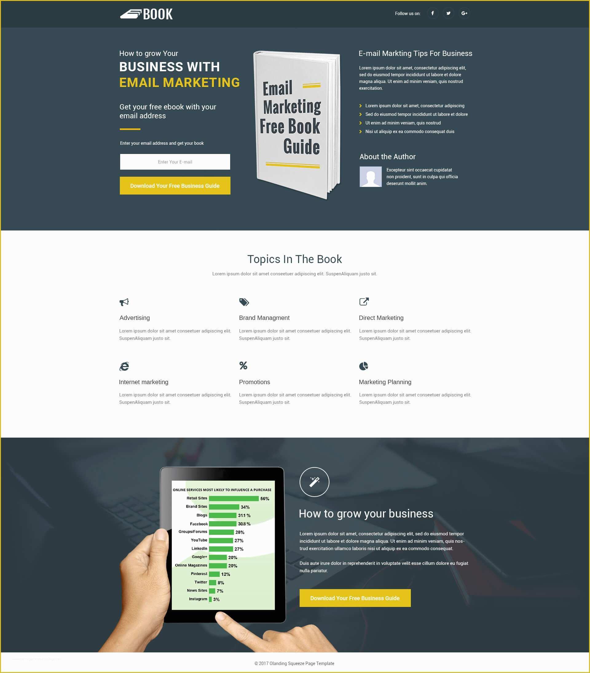 Ebook Landing Page Template Free Of Lead Gen Ebook Landing Page Template with Free Landing