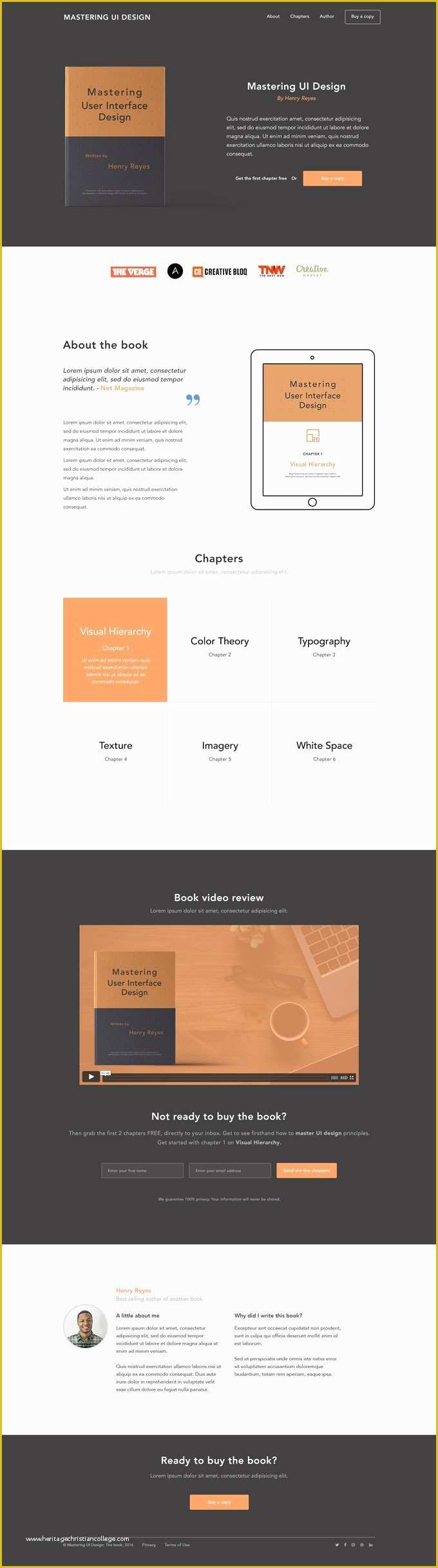 Ebook Landing Page Template Free Of Mastering Ebook Landing Page Psd Web Template Mit 2