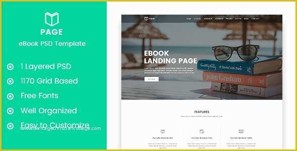 Ebook Landing Page Template Free Of Page Ebook Selling Landing Page Psd Template by Muse