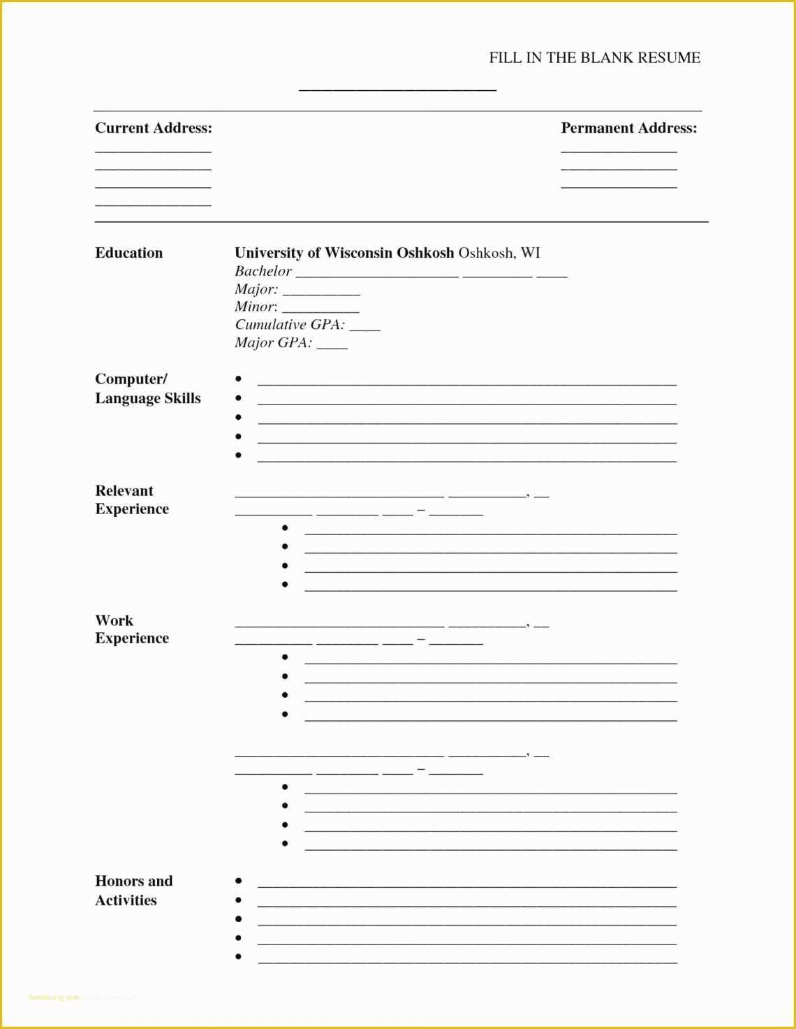 Ebook Template Word Free Download Of Ebook Blank Curriculum Vitae Template Free format