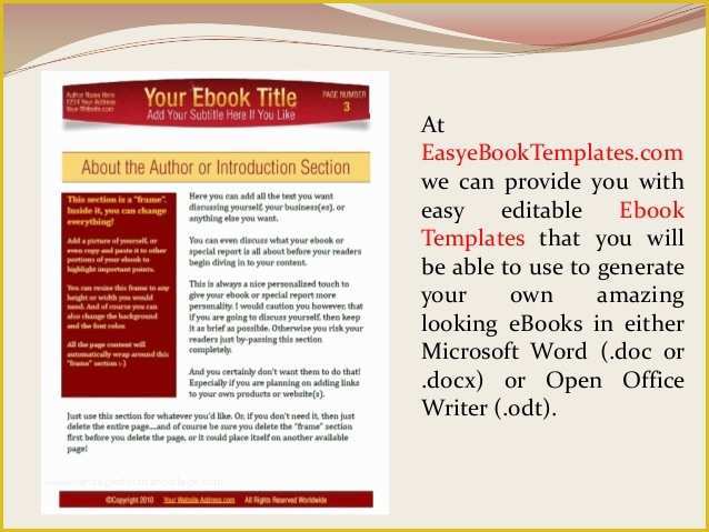 Ebook Template Word Free Download Of Ebook Templates for Word