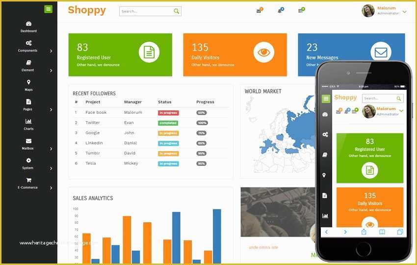 Ecommerce Admin Panel Template Free Download Of Shoppy E Merce Admin Panel Responsive Web Template