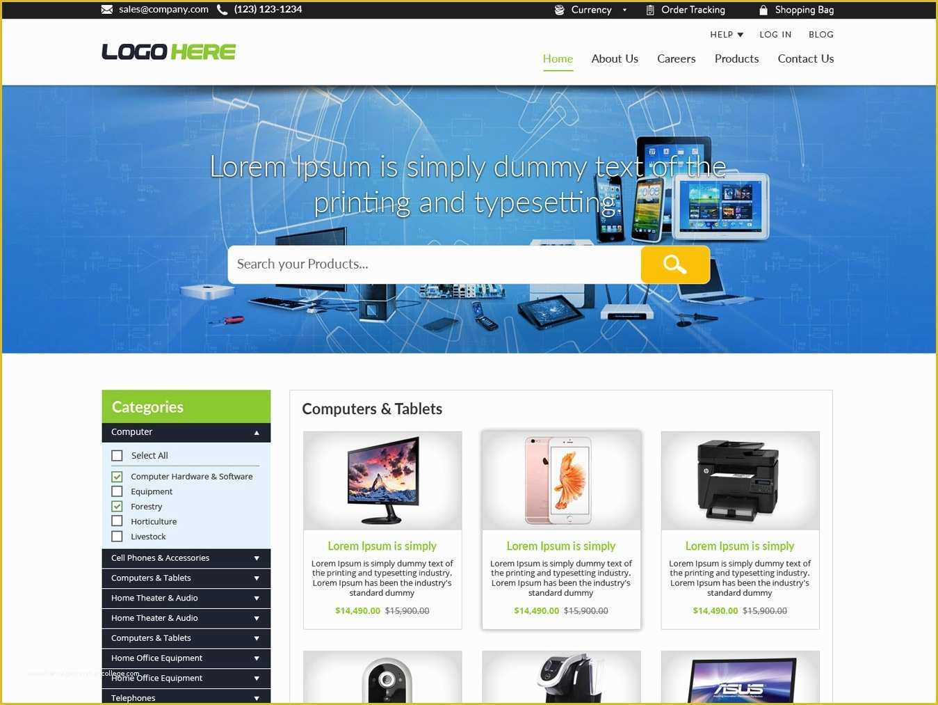 responsive ecommerce website templates free download html with css