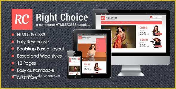 Ecommerce Website Templates Free Download HTML with Css Of Right Choice HTML5 & Css3 E Merce Template by