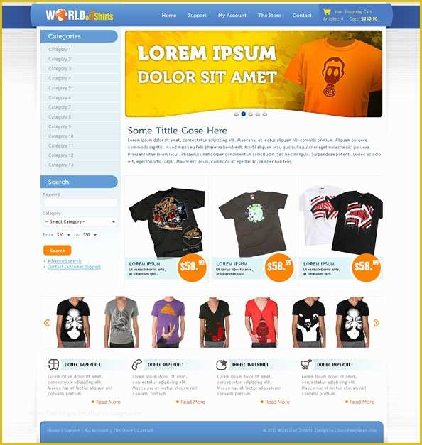 Ecommerce Website Templates Free Download HTML with Css Of World Of T Shirts Free E Merce Website Css Template for
