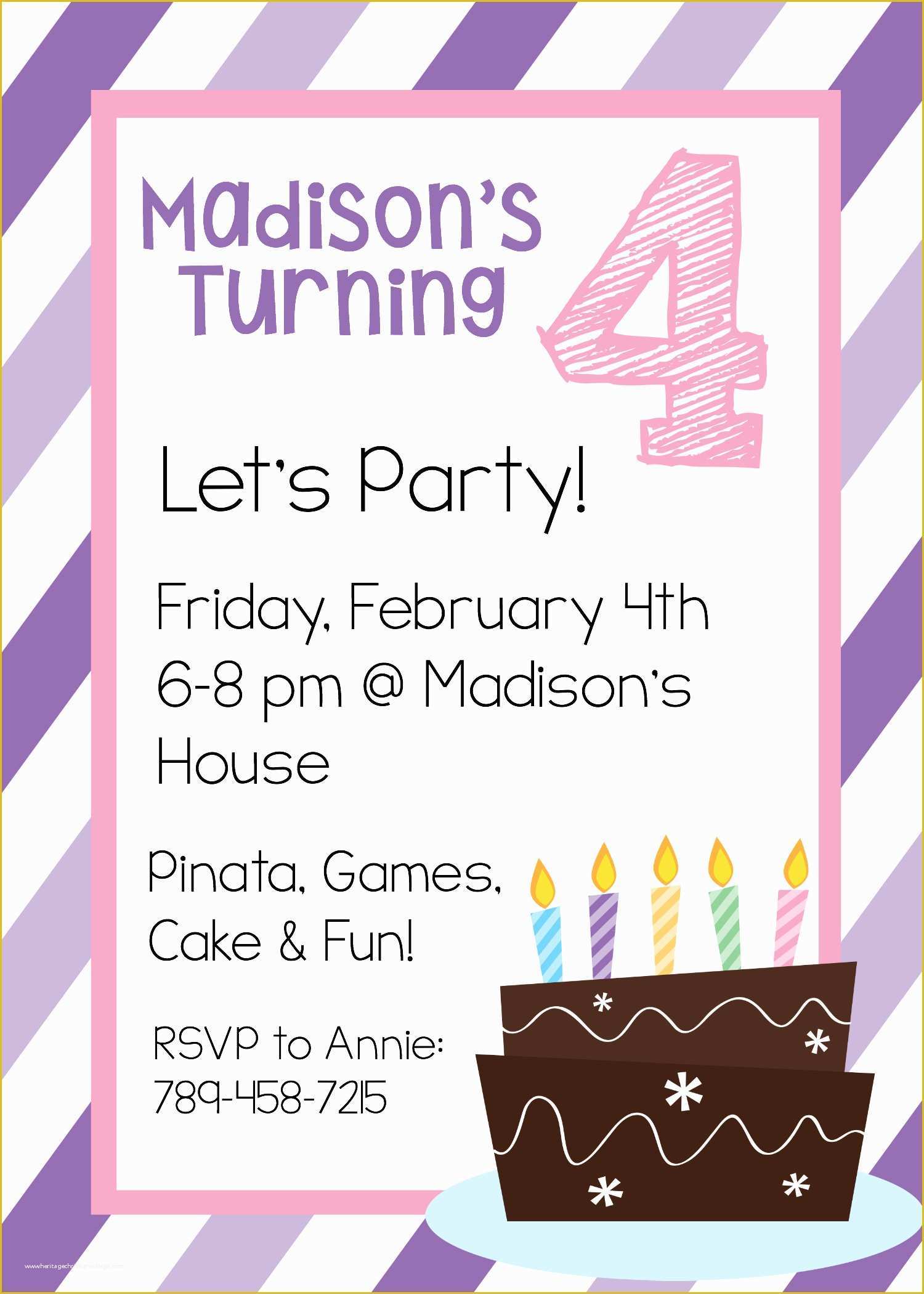 Editable Birthday Invitations Templates Free Of Free Printable Birthday Invitation Templates