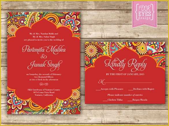 Editable Indian Wedding Invitation Templates Free Download Of 35 Traditional Wedding Invitations Psd