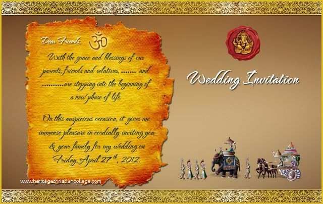 Editable Indian Wedding Invitation Templates Free Download Of Download Indian Hindu Wedding Card Design Psd File at