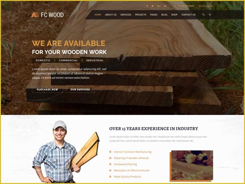 Election Website Templates Free Download Of Fc Wood Free Carpentry Website Template Freemium Download