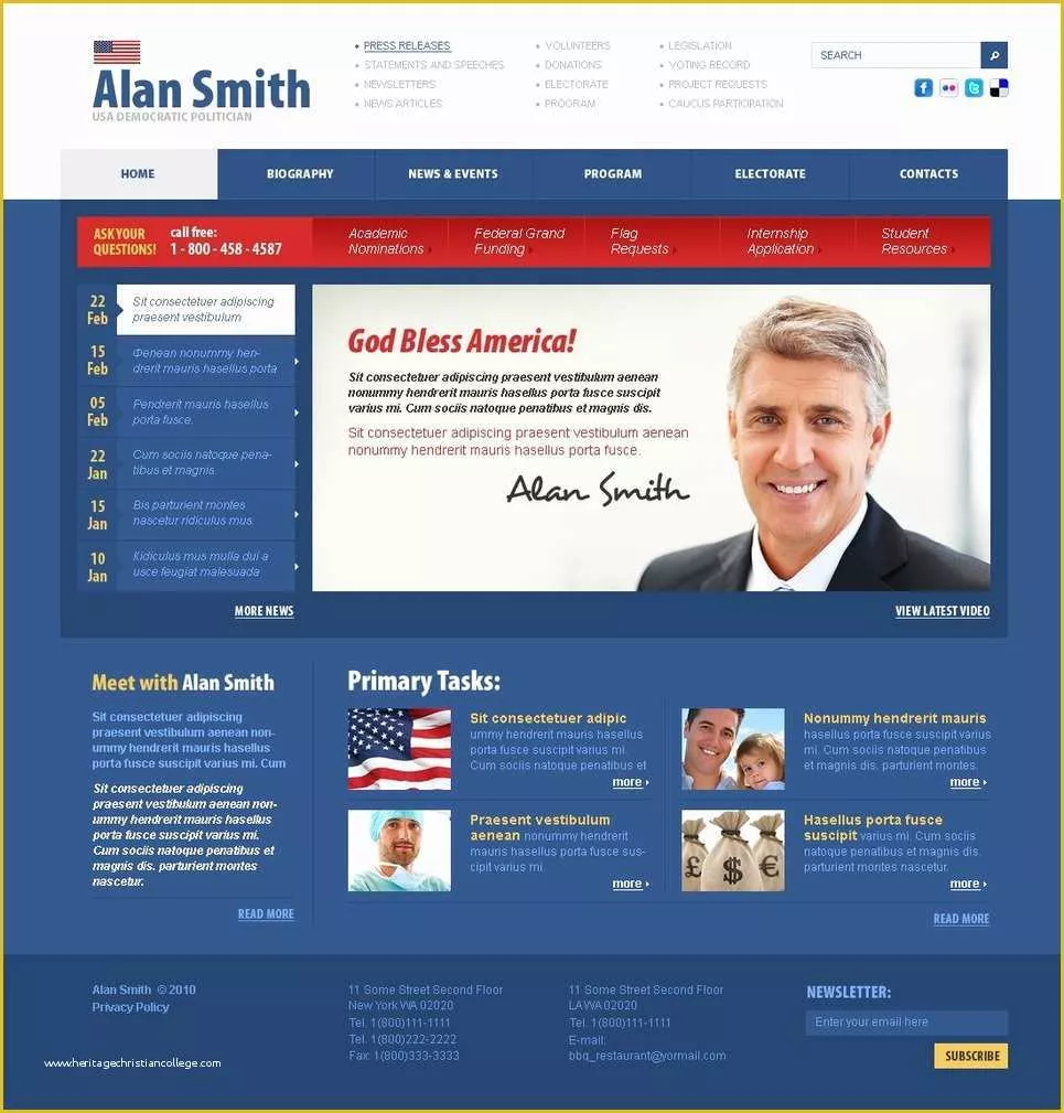 Election Website Templates Free Download Of Political Candidate Website Template