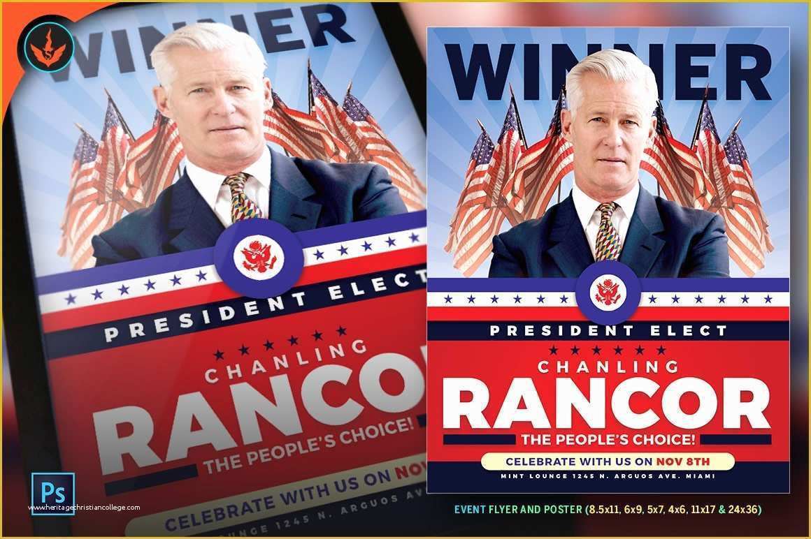 Election Website Templates Free Download Of President Elect Political Flyer Flyer Templates