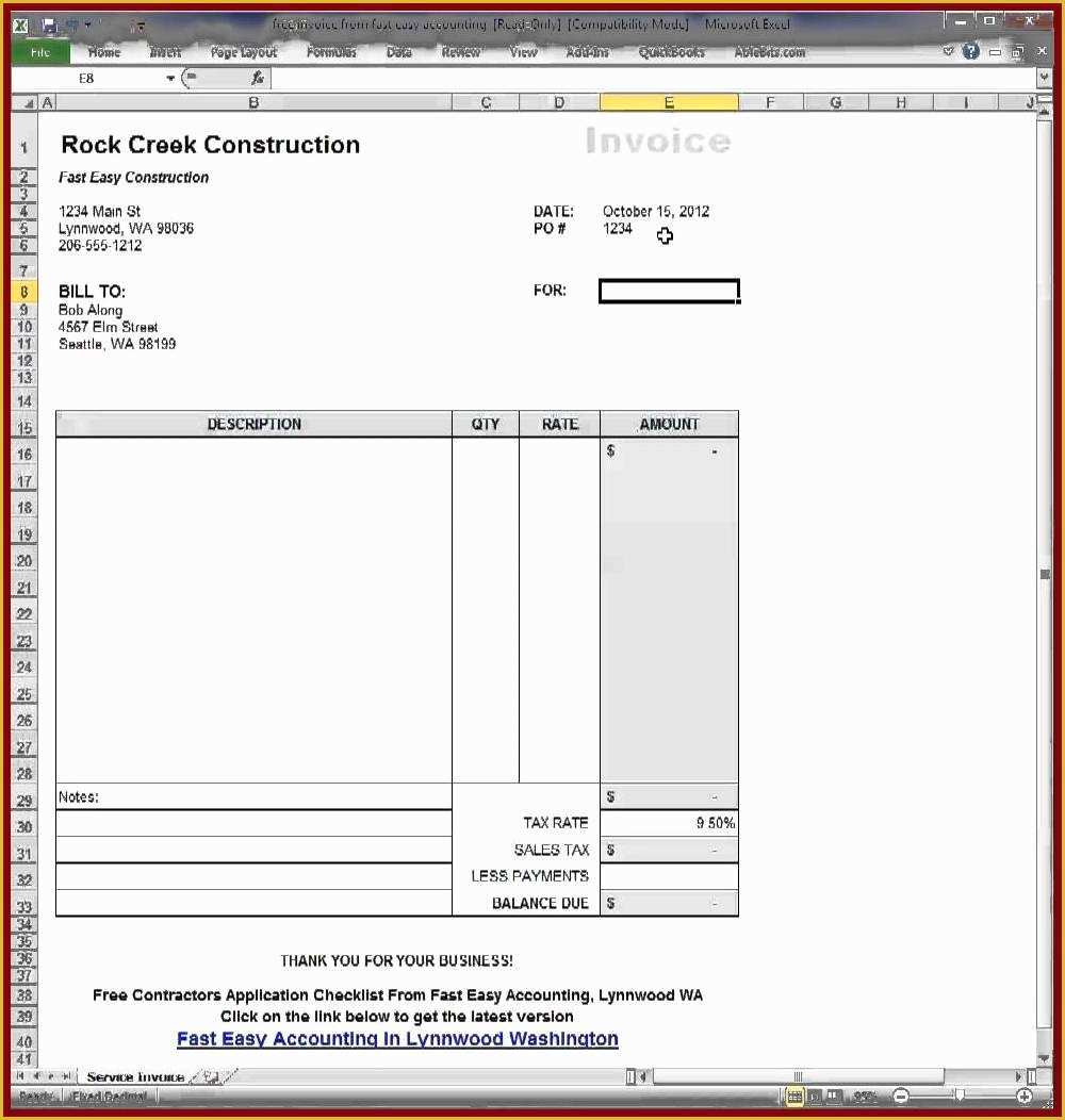 Electrical Contractor Invoice Template Free Of Electrical Contractor Invoice Template Invoice Template