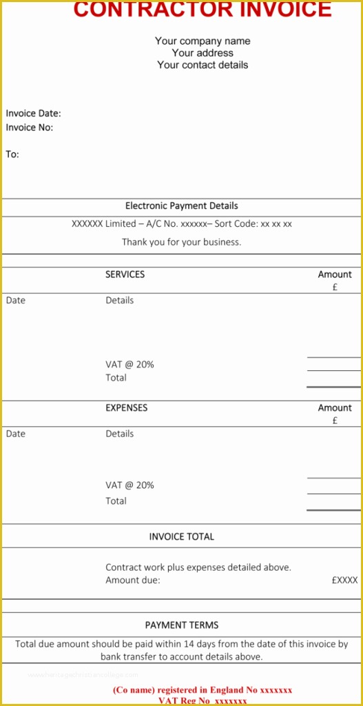 Electrical Contractor Invoice Template Free Of Electrical Contractor Invoice Template Receipt Example