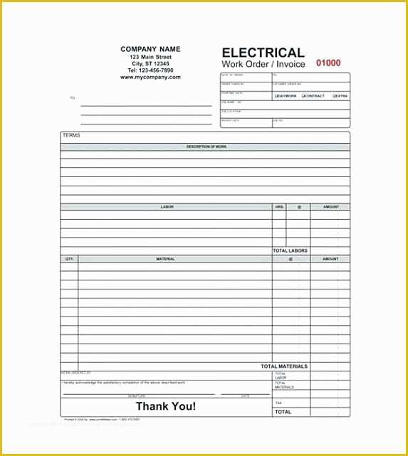 Electrical Contractor Invoice Template Free Of Electrical Contractor Receipt Free Service Invoice