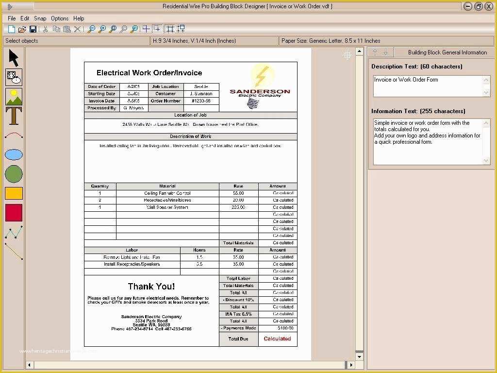 Electrical Contractor Invoice Template Free Of Electrical Invoice Template Invoice Template Ideas