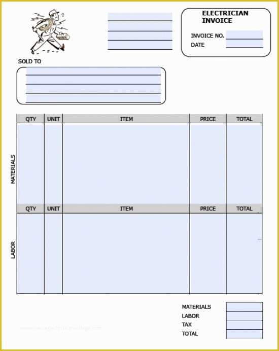 Electrical Contractor Invoice Template Free Of Electrical Invoice Template Pdf
