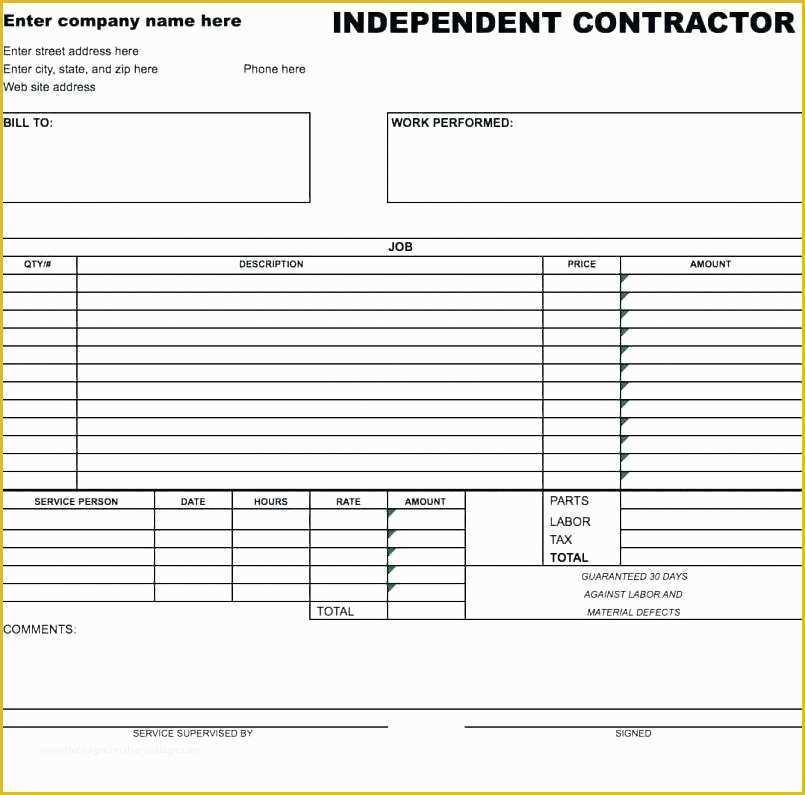 Electrical Contractor Invoice Template Free Of Free Contractor Invoice – Cartopiaub