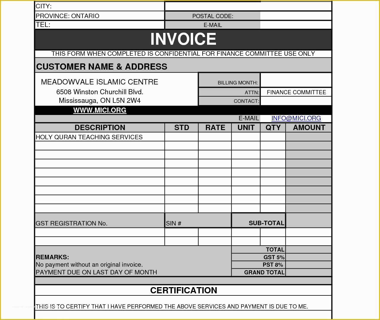 Electrical Contractor Invoice Template Free Of Free Contractor Invoice Template Resume Templates